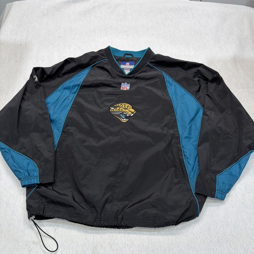 Jaguars Reebok NFL Pullover XL‎ Windbreaker On Field Team Apparel  EUC